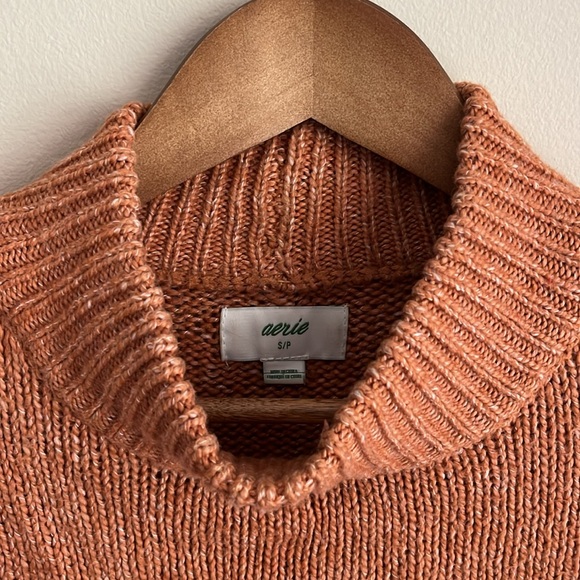 Aerie woven orange turtleneck - Picture 4 of 4